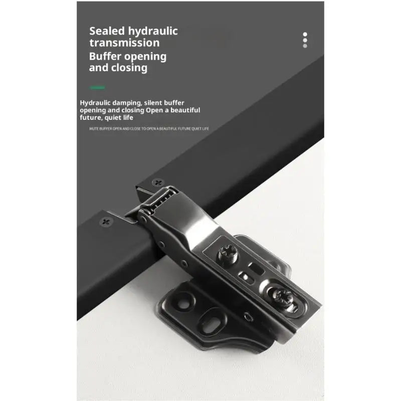 Universal Heavy-Duty Aluminum Frame Glass Door Hinge for Bathroom Kitchen Display & Storage Cabinets - Hidden Installation