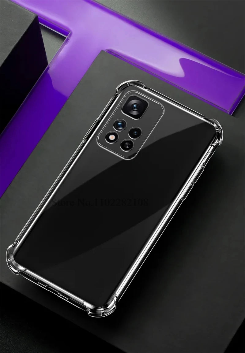 Clear Cover For Xiaomi Redmi Note 10 11 12 4G 10s 11s 12s 12 Pro A1 A2 Plus 10 2022 10C 12C 13 13C 5G Transparent Silicone Case