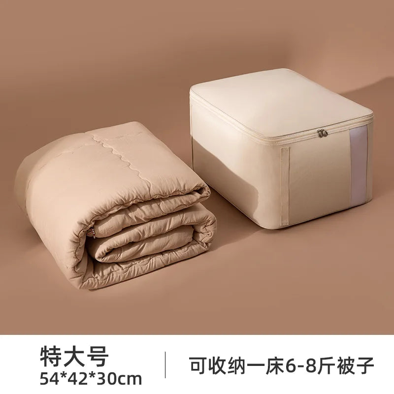 SRETNO Oxford Fabric Storage Bag Cotton Quilt Storage Bags, Clothes Storage Organizer Moving and Packing Luggage Bag Travel Bags