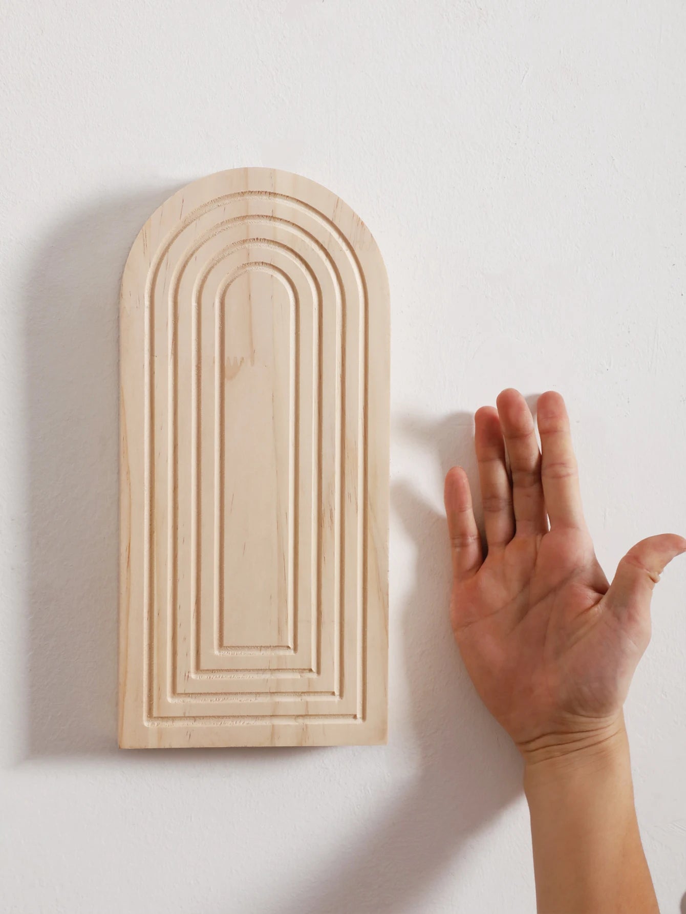 1pc Boho Wooden Wall Vase Wall Mounted Vase Arched Decorative Hanging Planter for Living Room, Bedroom & Home Wall Decoration