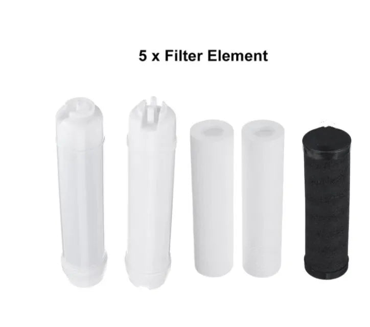3+2 Water Filter System 5 Stages Drinking Water Filter Purifier for Household Kitchen with Filter Cartridge Kit Tap Filtration