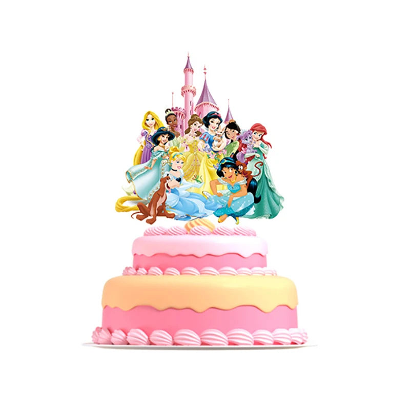 Disney Princess Birthday Party Decorations Girls Child Deco Disney Princess Birthday Plate Napkins Cups Tableware Supplies Setup