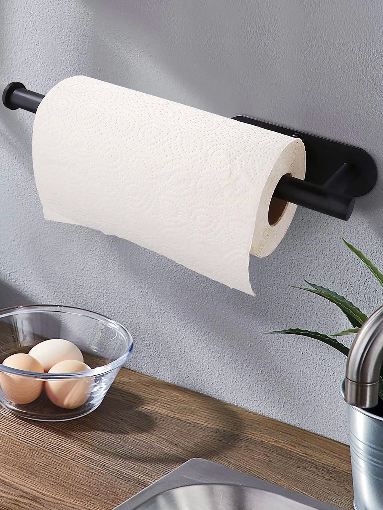Kitchen Paper Towel Holder Adhesive Tissue Hanger Toilet Roll Paper Dispenser Cabinet Storage Napkin Rack Bathroom Accessories