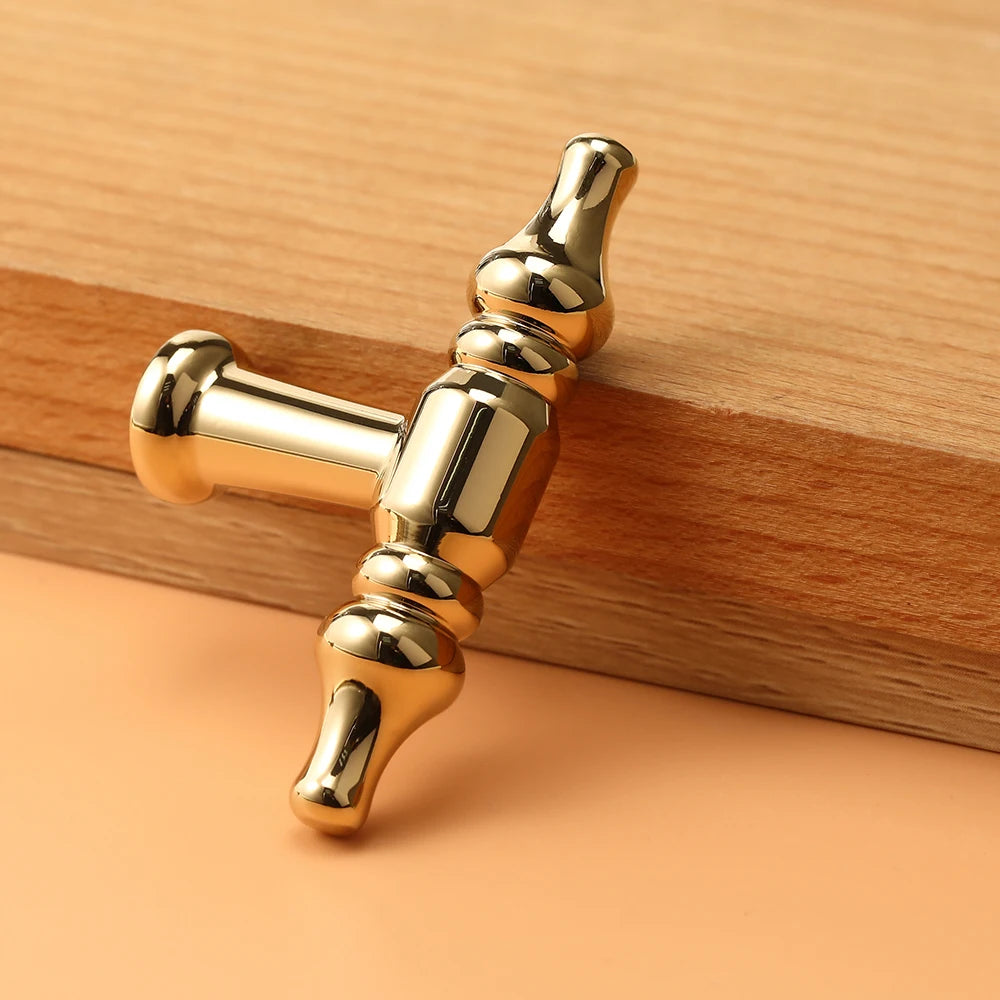 French luxury wardrobe cabinet door handle drawer cabinet Italian single hole creative design Golden European style handle