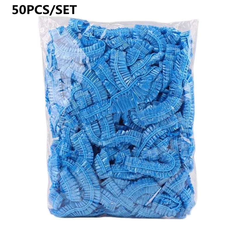 Disposable Shower Cap Covers Sauna Accessories Transparent and Waterproof Disposable Hair Caps Bathroom Products Home