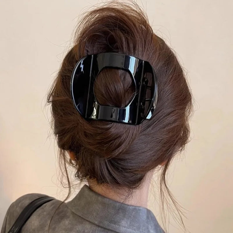 2025 New Korean Style French Flat Hair Clip Claws Hair Accessories Women's Spring Clip Leopard Hair Clip Top Simple Headpiece