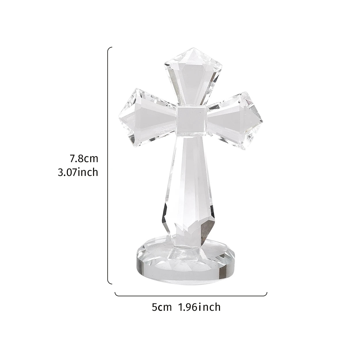 1PC Love Angel and Cross Prism Shaped Glass Crafts, Window Sills Sun Catcher Ornament Prism Light Catching Decorative Crafts