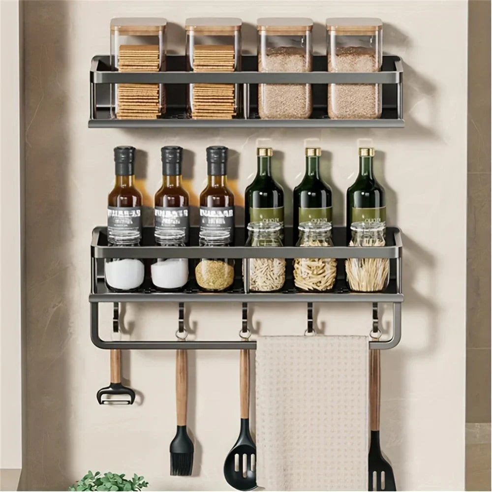 Kitchen Multifunctional Storage Rack Kitchen Table Items Organizer Shelf Cooking Items Wall Mounted Rack Kitchen Accessories