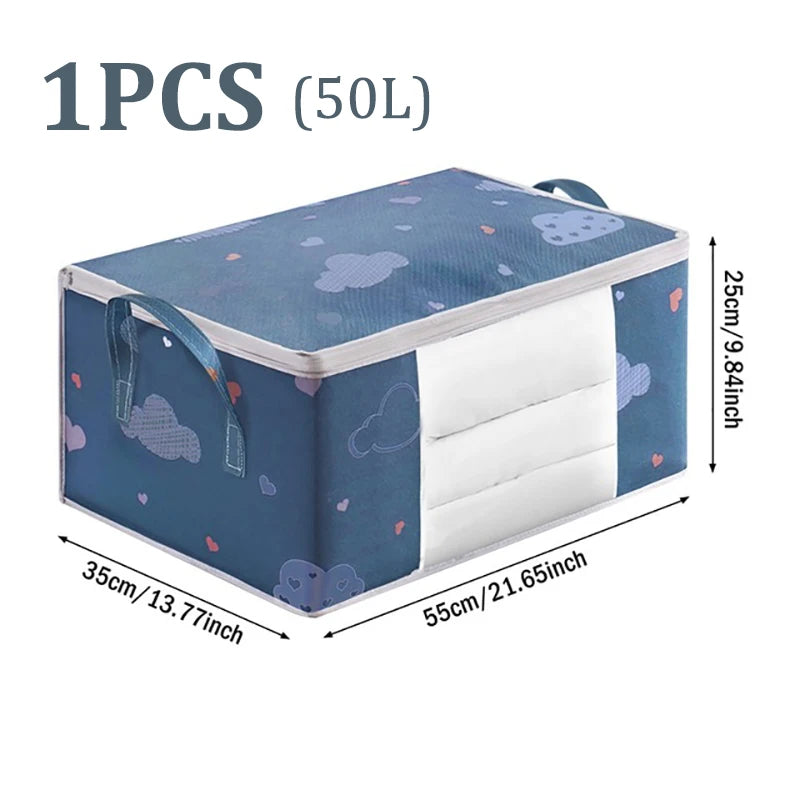 4/2/1PCS Big Capacity Quilt Clothes Duvet Blanket Storage Bag Organizer Sorting Bags Dustproof Closet Under-Bed Moisture Proof