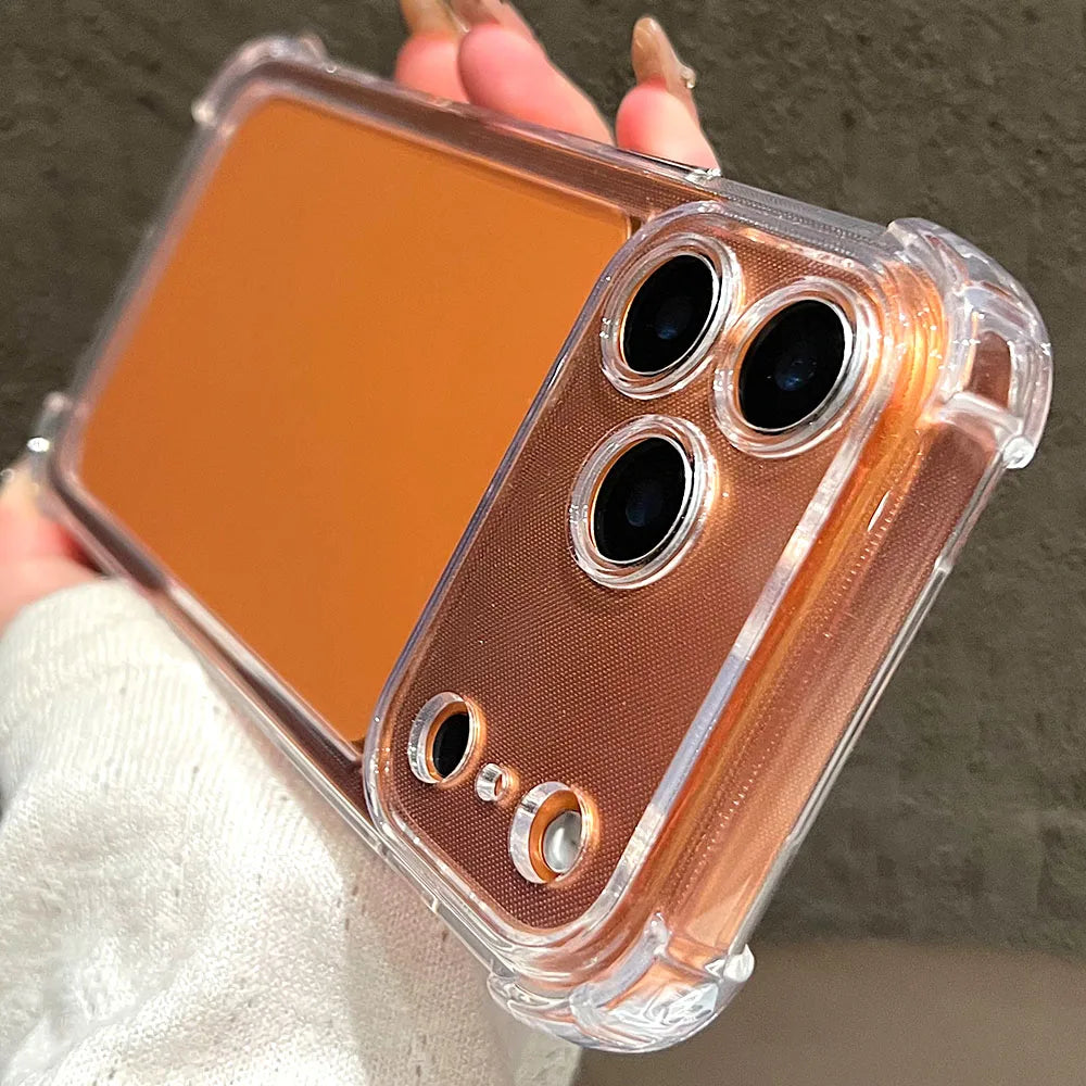 Luxury Shockproof Clear Phone Case For iPhone 17 16 15 14 13 12 11 Pro X XR XS Max Plus Air Soft Transparent Bumper Cases Cover