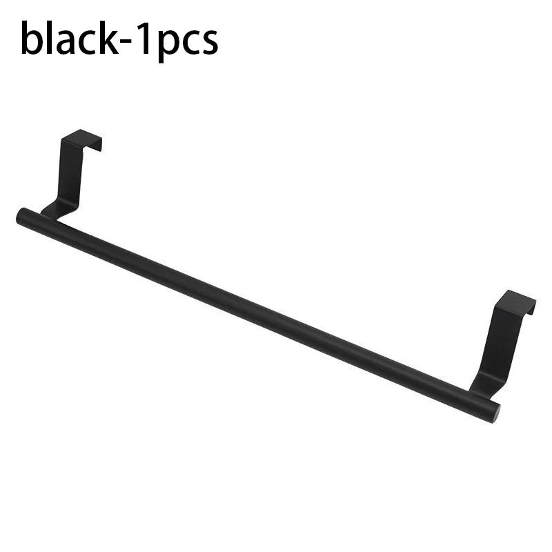 Cabinet Door Back Hanging Rack Kitchen Accessories No Punching Required Towel Bar Kitchen Organizing Shelf Organizer Storage