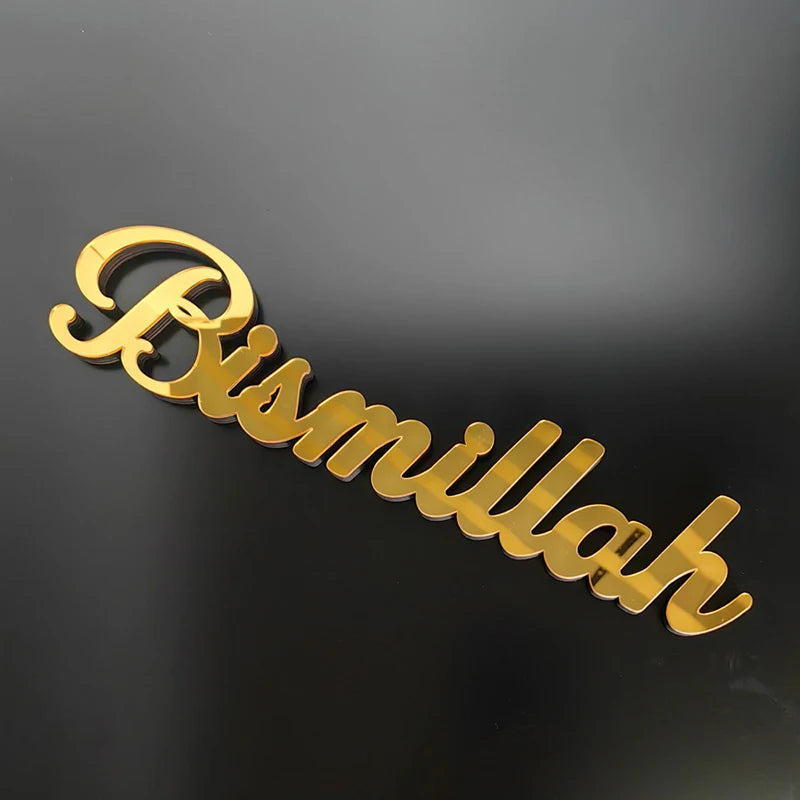 Ramadan Bismillah Acrylic Wooden Ornament Eid Mubarak Home Decoration Islamic Muslim Party Supplies Alhamdulillah Mashallah