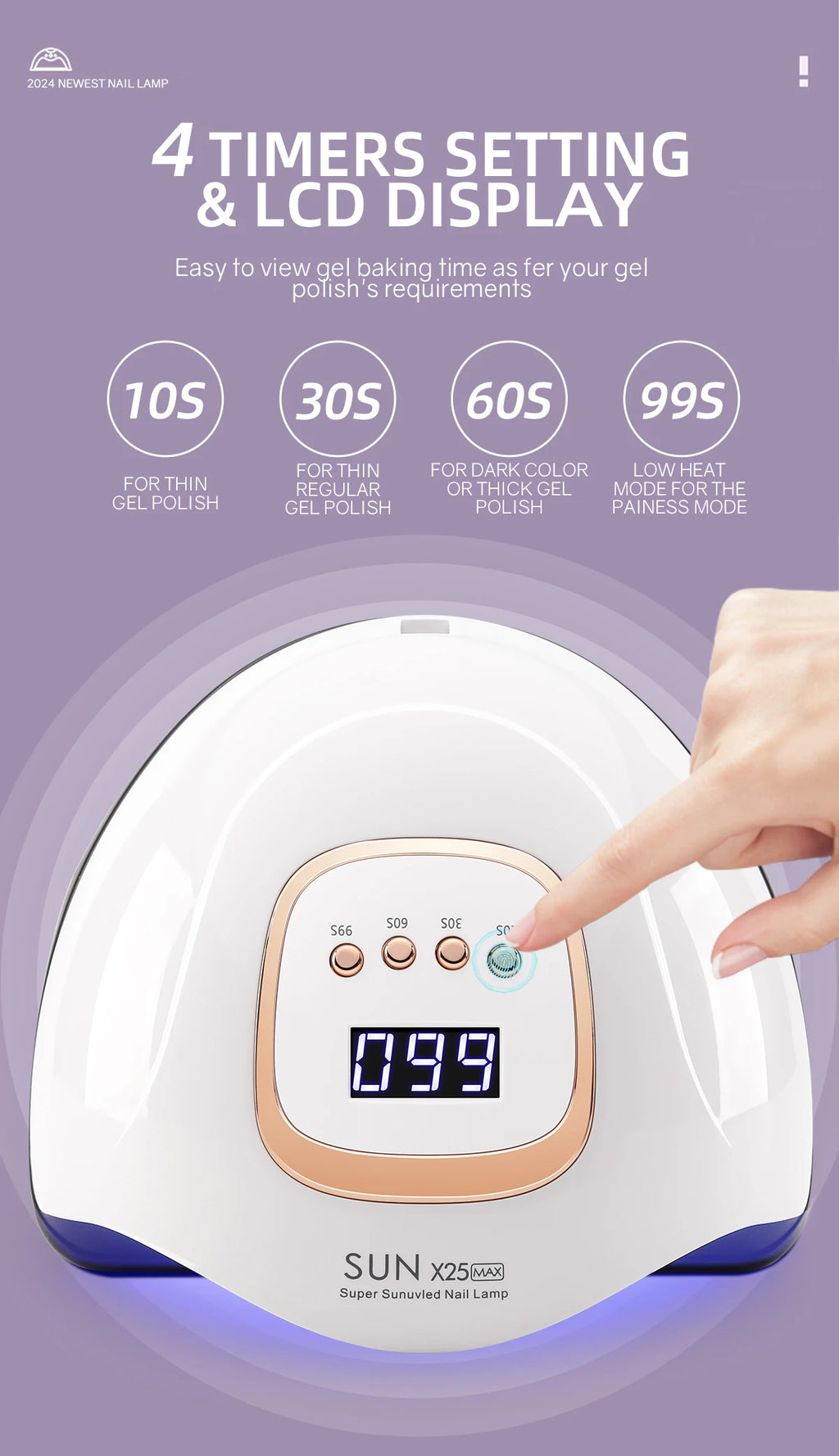 UV LED Nail Lamp 380W Nail Curing Lamps For Home Salon Powerful LED Drying Lamps For All Gel Polish Professional Nail Equipment