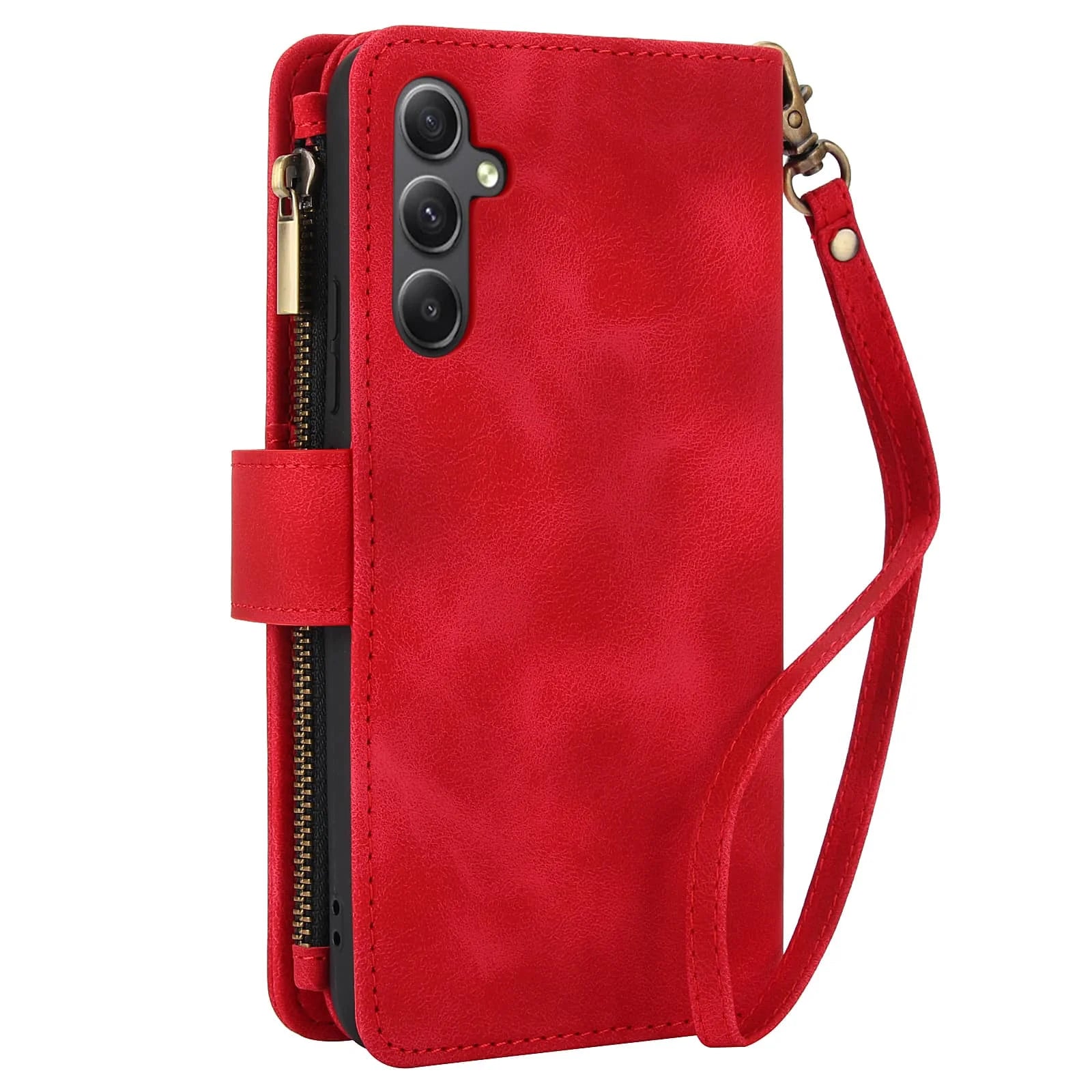 for Samsung Galaxy A35/A34/A25/A24/A73/A72/A55/A54/A53/A52/A15/A14 Case Wallet, Durable Leather Magnetic Buckle Flip Card Holder