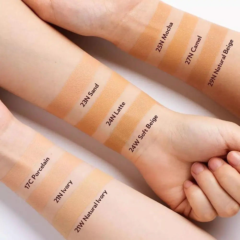 Red Foundation Waterproof Cushion Concealer Air Cushion Compact High Coverage Foundation Long Lasting Setting Spray Makeup