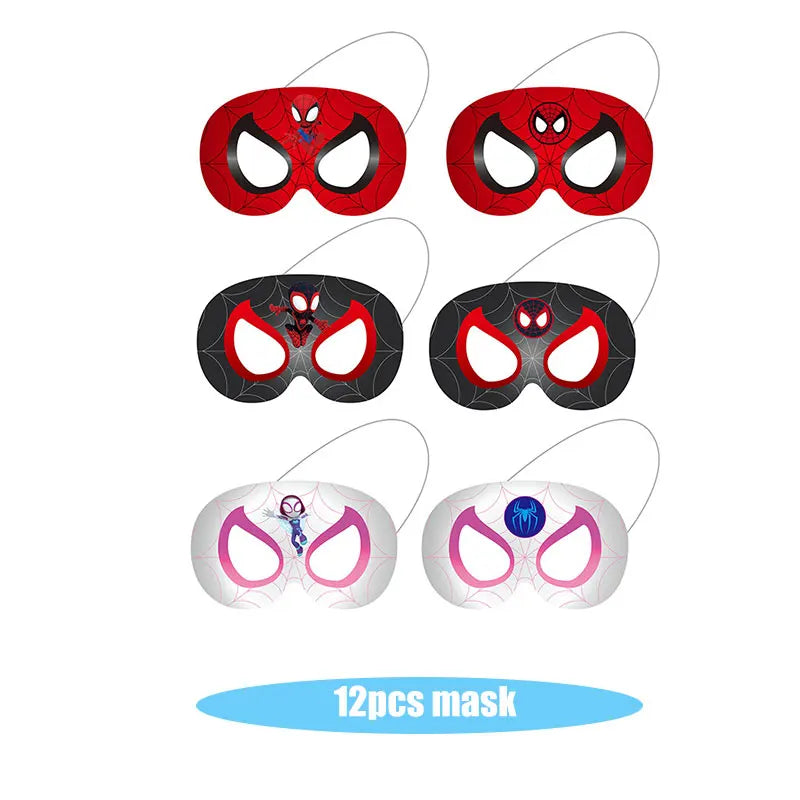 Spidey And His Amazing Friends Birthday Decoration Tableware Supplies Party Paper Cups Plates Tablecloth Banner Balloons For Kid