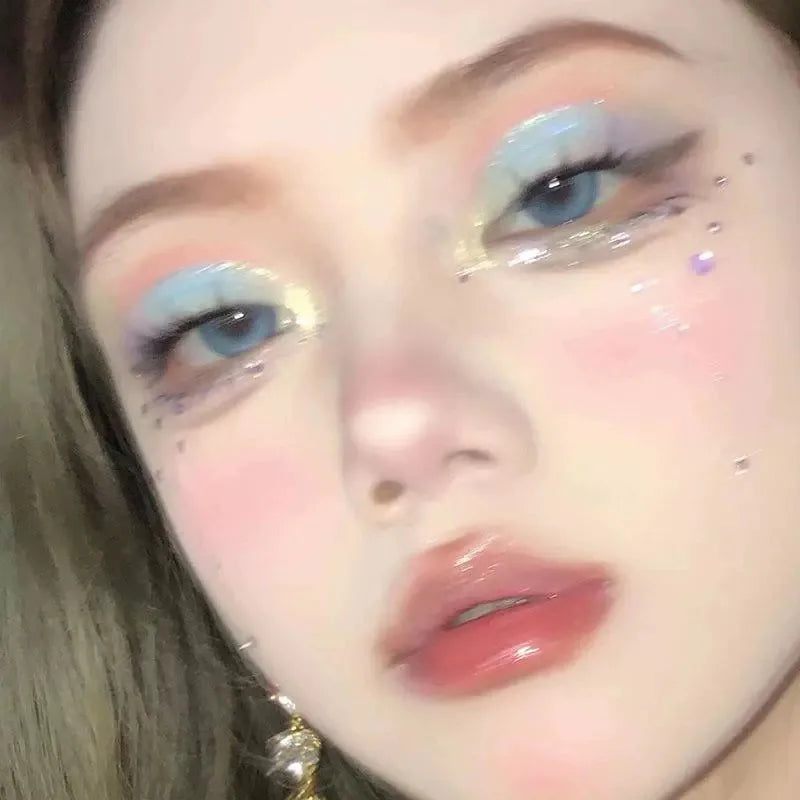 16 Color Green Pearl Eyeshadow Palette Waterproof Long-Lasting Diamond Shimmer Sparkling Crystal Eye Makeup for Cosplay CO:02