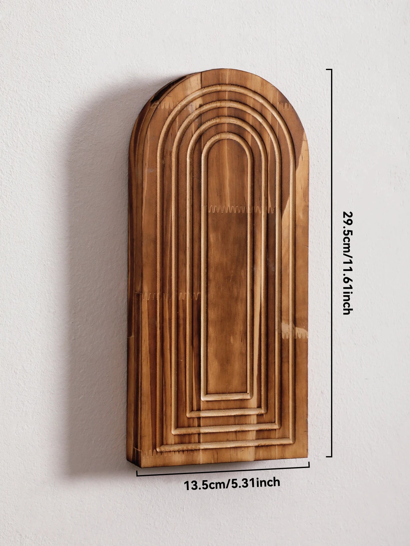 1pc Boho Wooden Wall Vase Wall Mounted Vase Arched Decorative Hanging Planter for Living Room, Bedroom & Home Wall Decoration