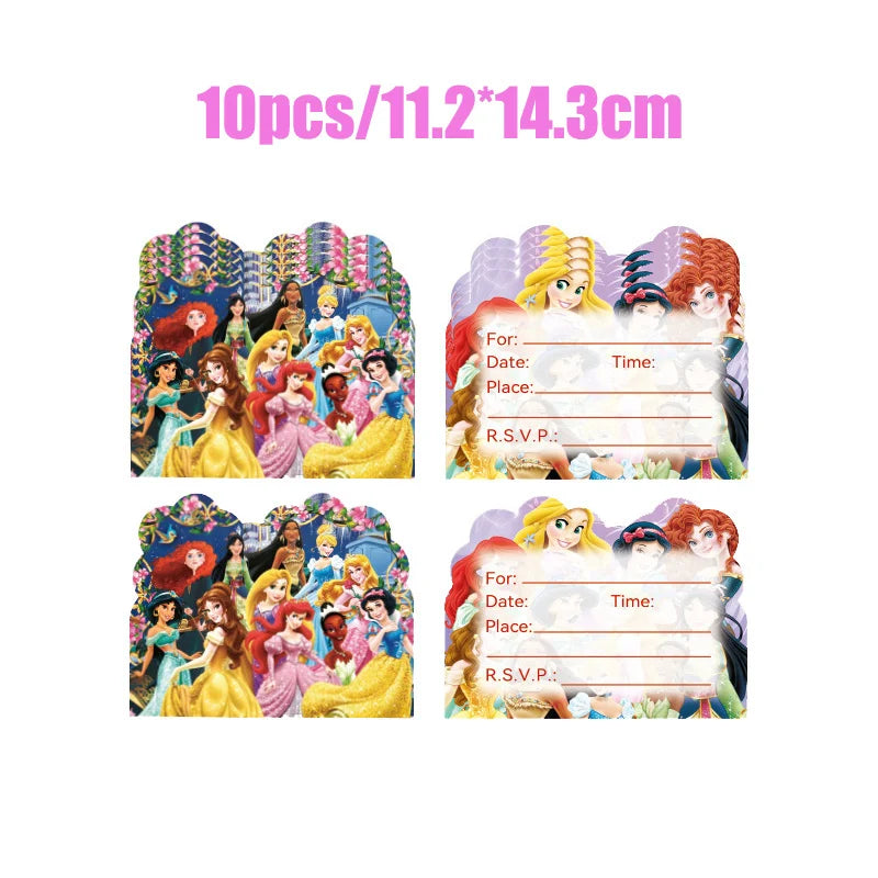 Disney Princess Birthday Party Decorations Girls Child Deco Disney Princess Birthday Plate Napkins Cups Tableware Supplies Setup