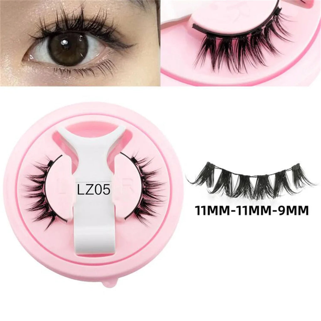 1Pair 3D Magnetic Lashes Kit Soft Natural Fluffy Reusable Faux Mink Eyelashes NO Glue Needed False Cilios Makeup Tools Mix Style