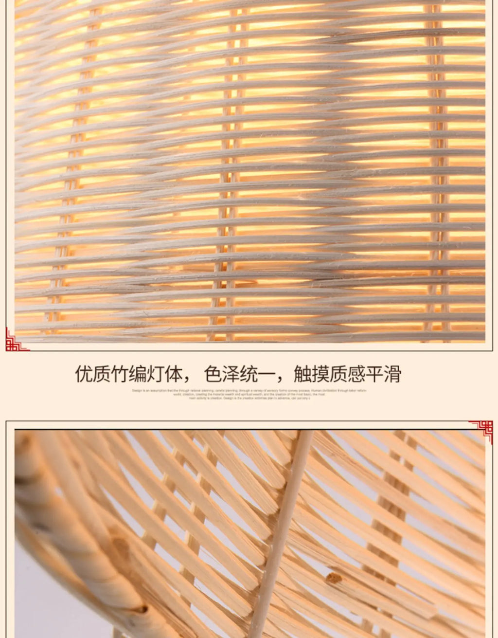 Bamboo Hanging Lamp Pendant Ceiling Light Rattan Wicker Lustre Hand Knit Braiding Suspended Home Dining люстра потол