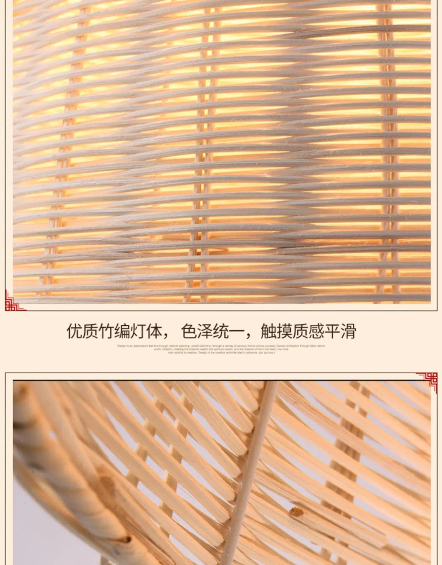 Bamboo Hanging Lamp Pendant Ceiling Light Rattan Wicker Lustre Hand Knit Braiding Suspended Home Dining люстра потол