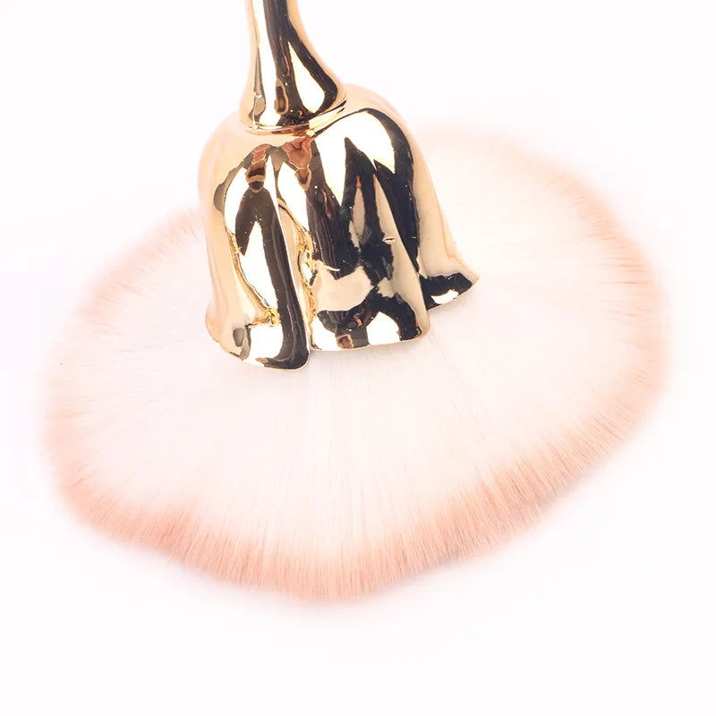 Flower Rose Nail Art Brush Remove Nail Dust Brushes Acrylic UV Gel Polish Powder Cleaning Tool Beauty Makeup Brushes