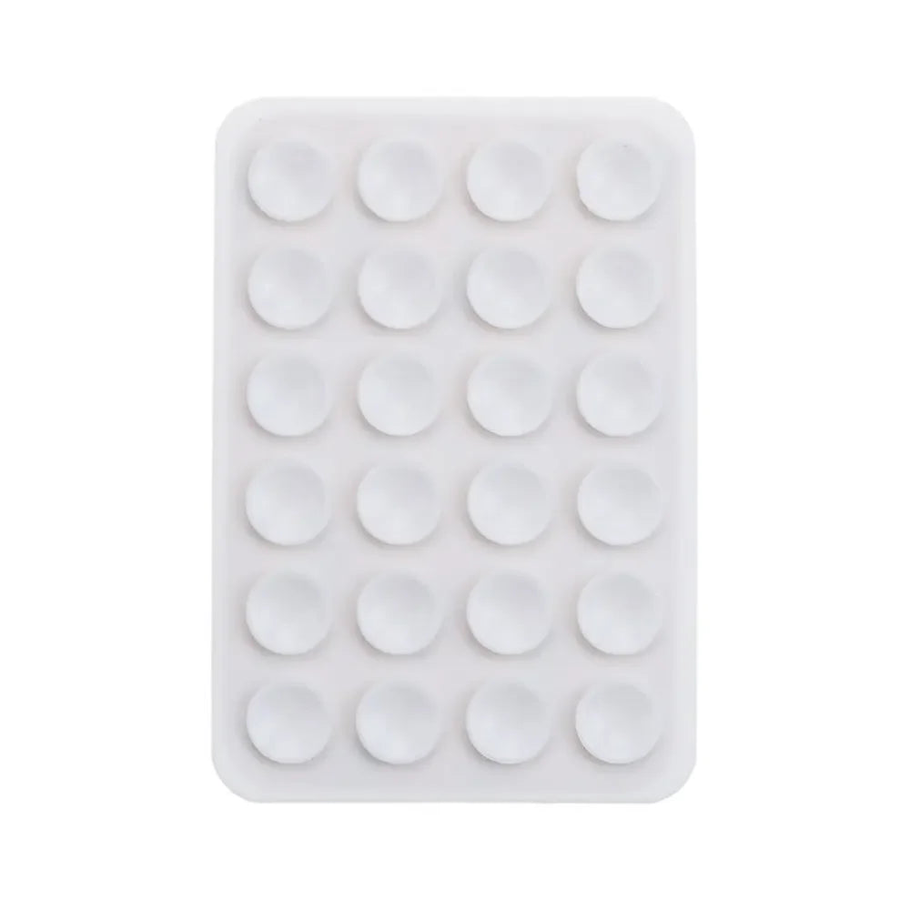 Multifunctional Silicone Suction Pad Phone Fixture Suction Cup Backed Adhesive Rubber Sucker Pad Fixed Pad 24Square Suction Cups
