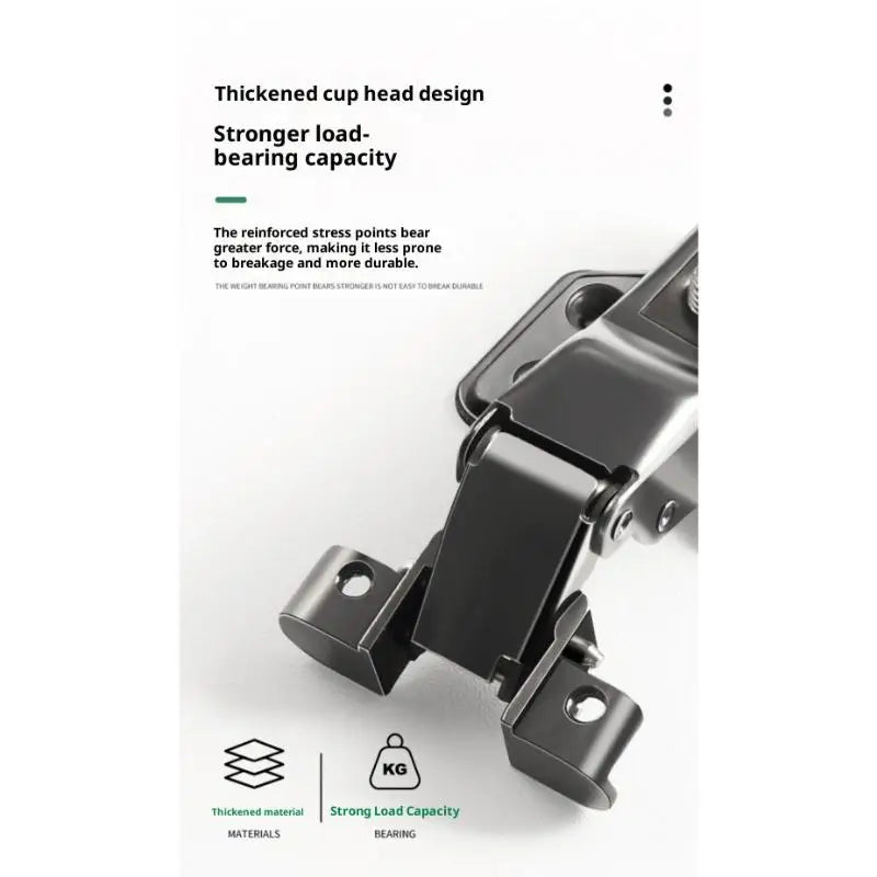 Universal Heavy-Duty Aluminum Frame Glass Door Hinge for Bathroom Kitchen Display & Storage Cabinets - Hidden Installation