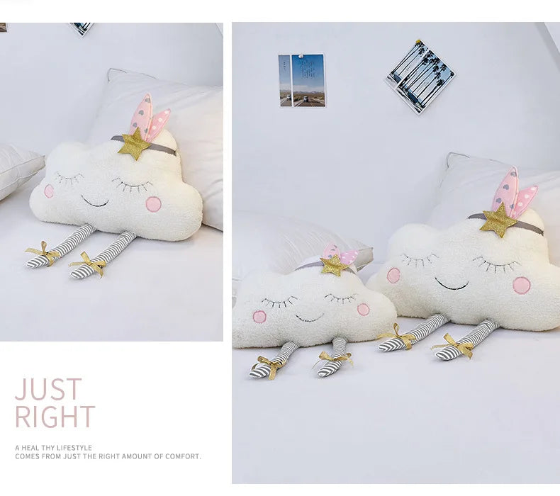 Creative Sofa Cushion Cloud Pillow Kids Girl Room Decor Baby Sleeping Appease Doll Home Sofa Cartoon Pillow Cute Cushion