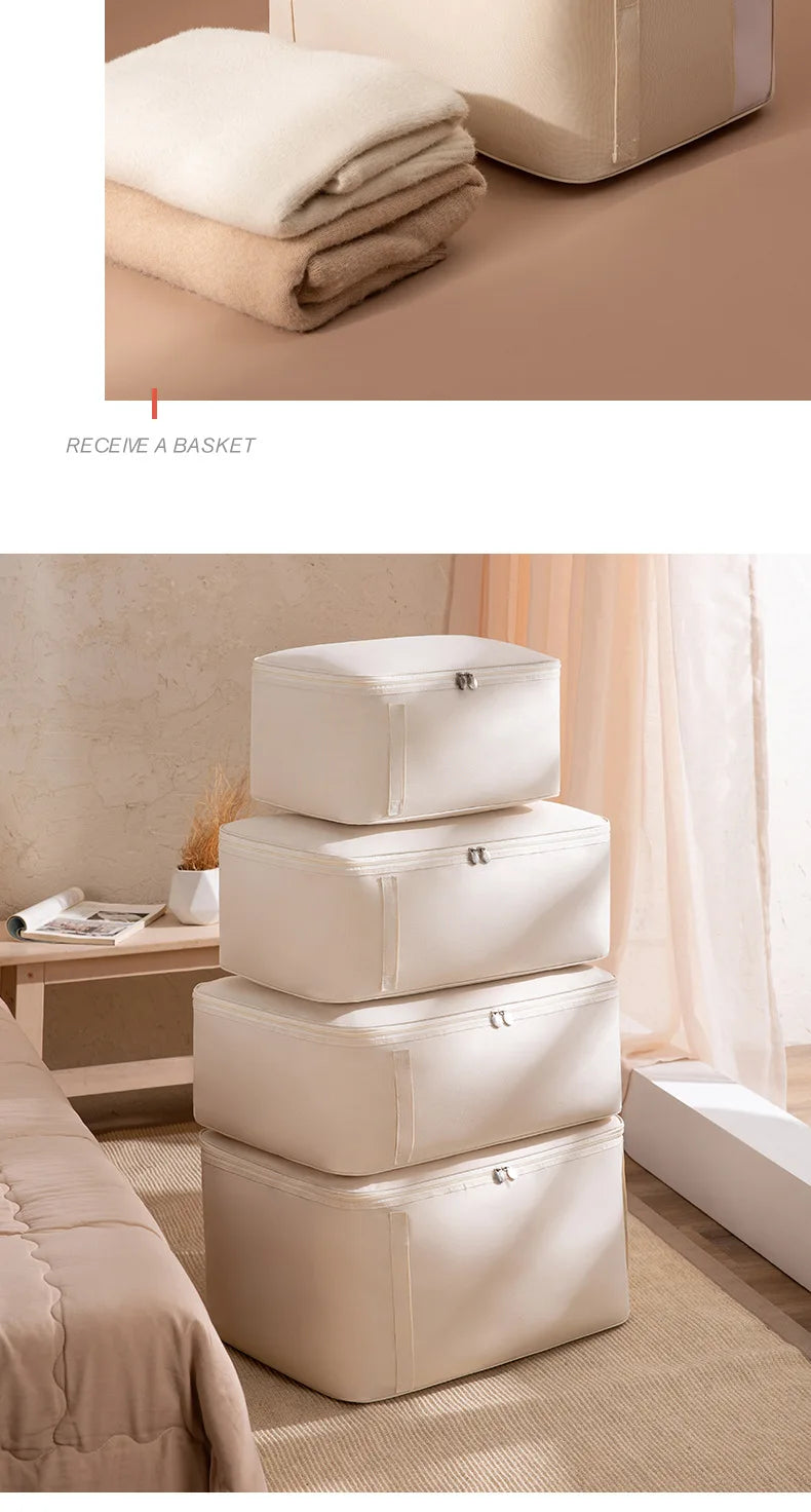 SRETNO Oxford Fabric Storage Bag Cotton Quilt Storage Bags, Clothes Storage Organizer Moving and Packing Luggage Bag Travel Bags