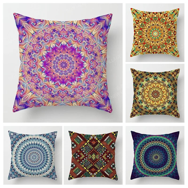 Fall home decor autumn living room throw pillow cover sofa boho Cushion cover mandala 45x45cm 45*45 50x50 60x60cm 40*40 40x40cm