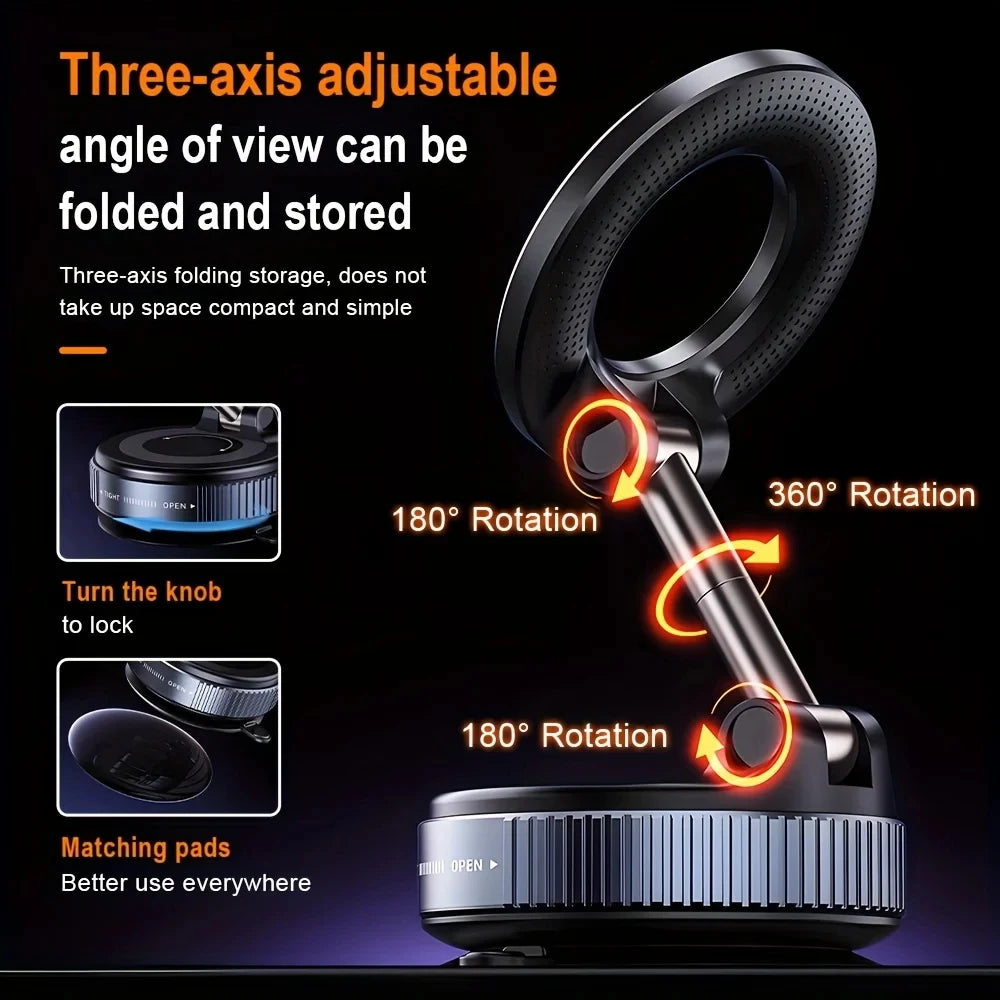 Xiaomi MIJIA CAR Phone Magnetic Stand Multi-Functional Vacuum Adsorption Stretching And Folding 360° Rotate Navigation Stand