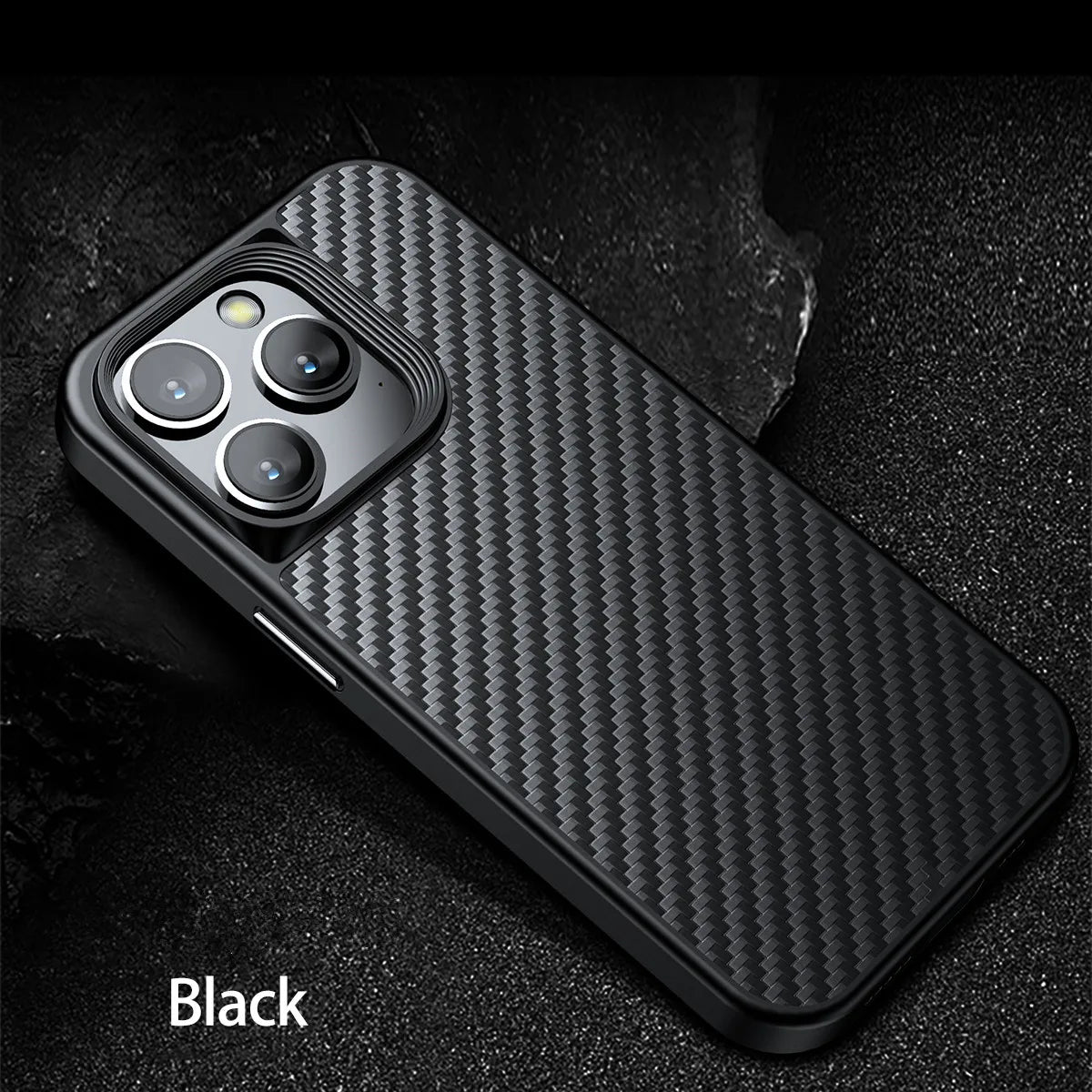 Wlons Magnetic Kevlar Aramid Fiber Cover For iPhone 16 15 14 13 Pro Max 16 15 14 Plus Anti-Drop Anti-Fingerprint Magsafe Case