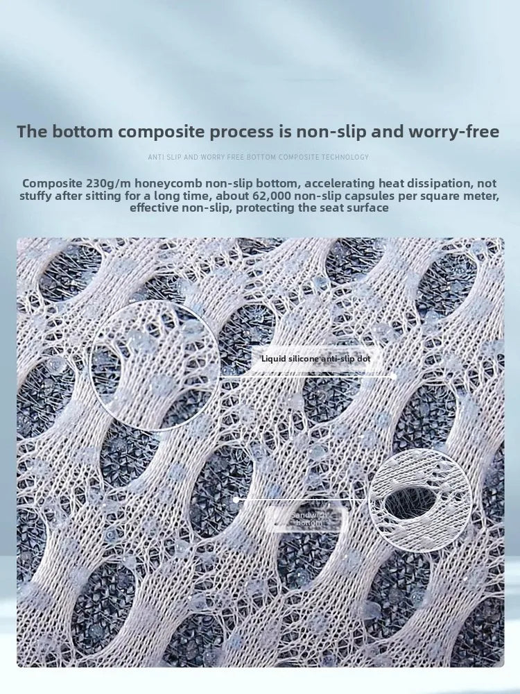 Solid Color Ice Silk Seat Cushion Summer Universal Non-slip Chair Cushion Cool Feeling Breathable Pad for Living Room Home