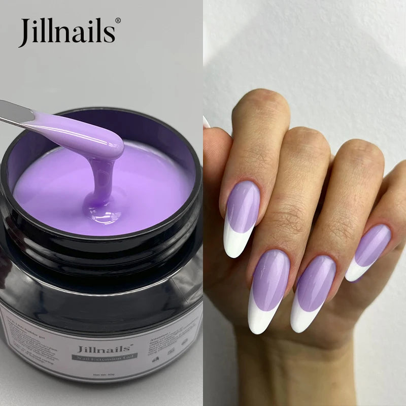 Jillnails 50g Self Leveling Medium Gel 50ml Milky Pink  White Gel Builder for Nails Extension Nail Building