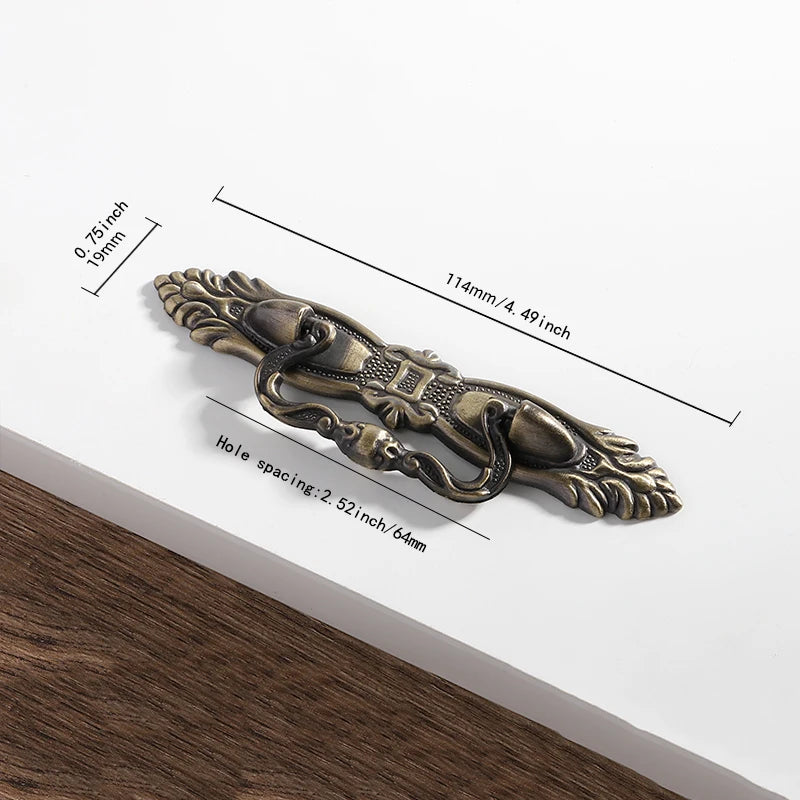 Red/Green Bronze AntiqueEuropean classical  old-fashioned furniture kitchen cabinet handle shoe cabinet drawer zinc alloy handle