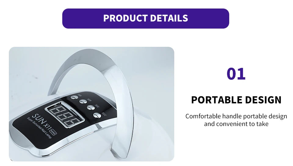 SUN X11 MAX Professional Nail Drying Lamp for Manicure 280W Nails Gel Polish Drying Machine with Auto Sensor UV LED Nail Lamp