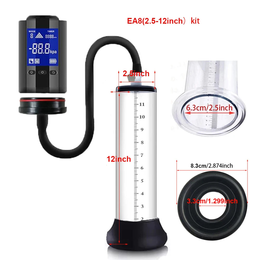 Automatic Penis Pump Penis Enlarger Vacuum Pump Sex Toys for Men Penile Bigger Trainer Adult Male Masturbator Penis Enlargement