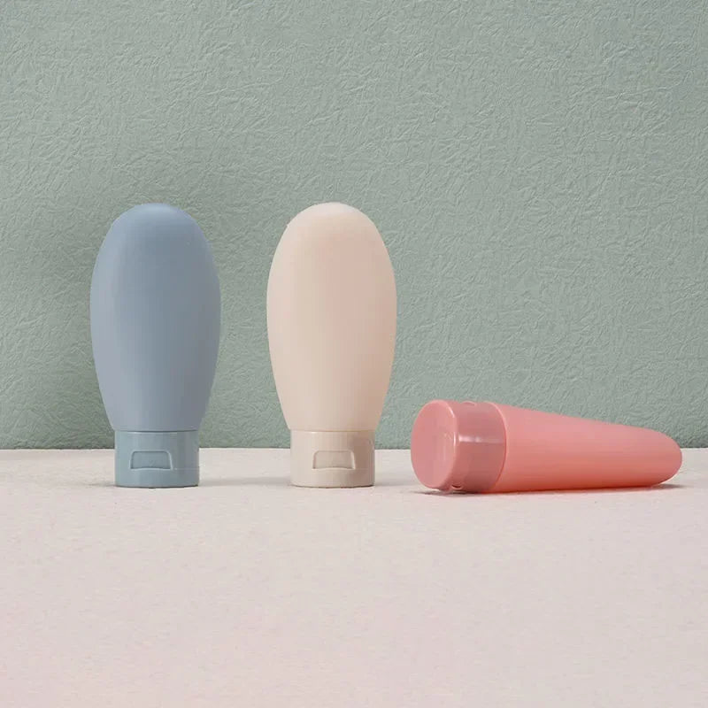 4Pcs/Set Refillable Bottle 60ml Soft Lotion Container Squeeze Tube Empty Bottle Portable Travel Shampoo Bottle