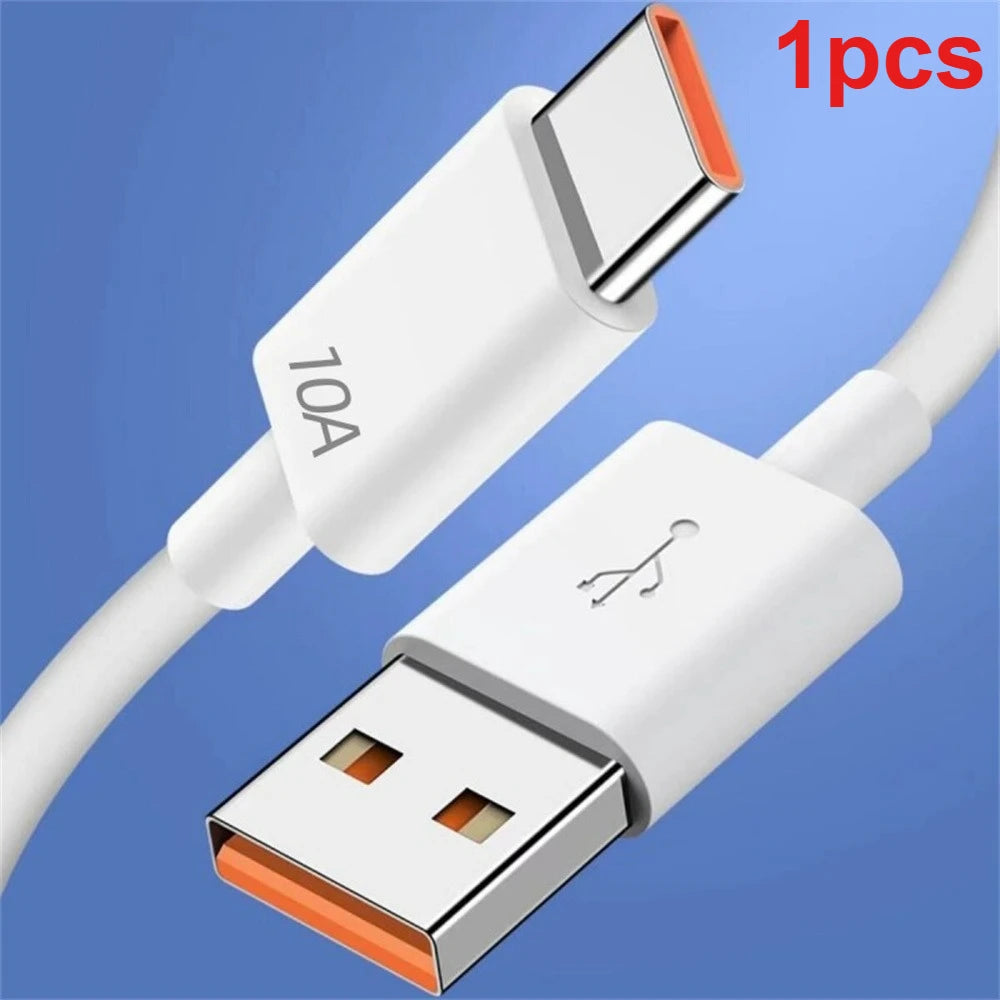 10A USB to Type C Cable 120W Fast Charging Cable Super Quick Charge Cable Phone Data Cords For Realme Xiaomi 15 Huawei Mate 60