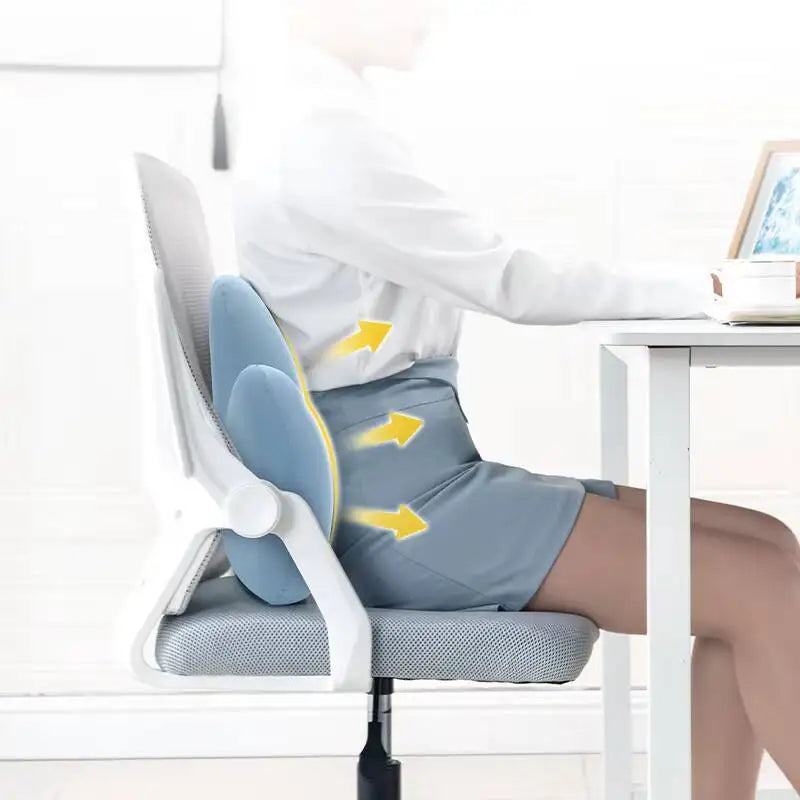 Memory Foam Cushion Pain Relief Support Pillow Car Seat Waist Cushion Relieve Back Pain Soft and Comfortable For Office Home Car