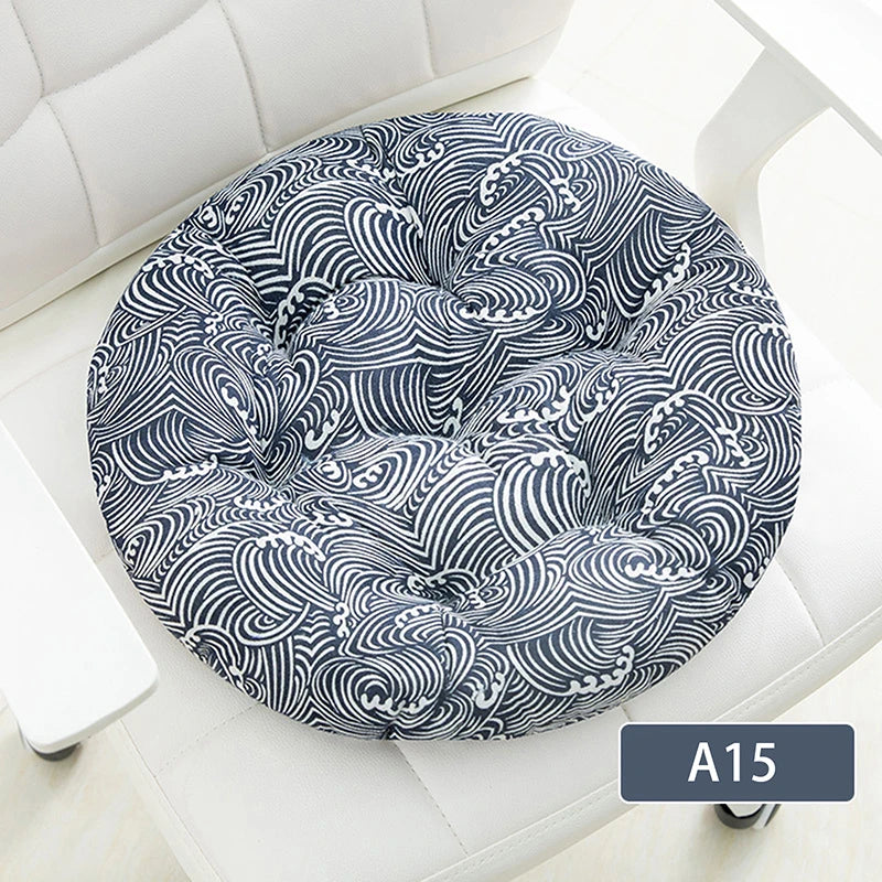 Coarse Cloth Round Style Cotton And Linen Style Seat Cushion Home Circular Cushion Japanese Style Futon Cushion Decoration