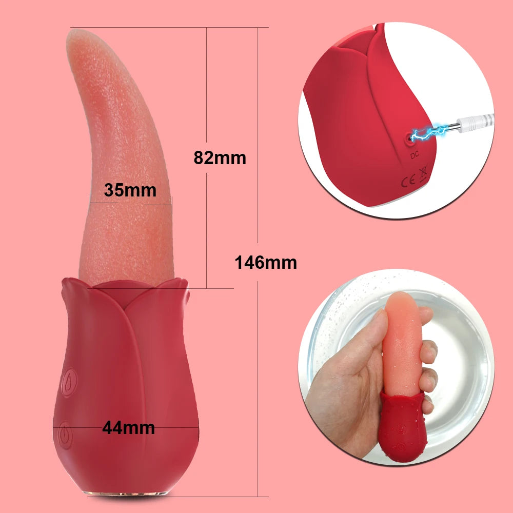 Powerful Tongue Licking Vibrator Adult Sex Toy For Women Female Masturbation G Spot Vibrators Nipple Vagina Clitoris Stimulator
