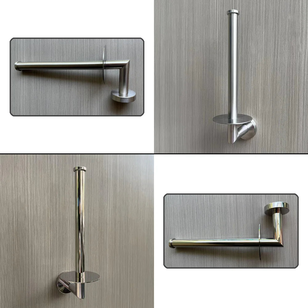 Gold Bathroom Wall Mounted 304 Stainless Steel Toilet Roll Paper Holder Organizers Rack Kitchen Napkin Dispenser Cabinet Storage