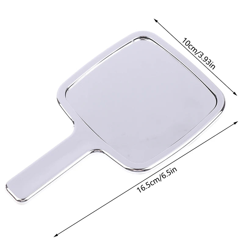Square Handheld Makeup Mirror Liquid Shape Vanity Mirror With Handle Hand Mirror Spa Salon Compact Mirrors For Eyelash Extension