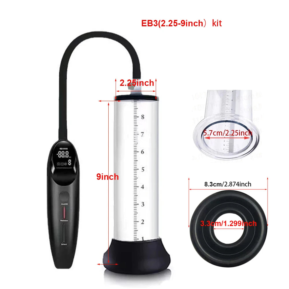 Automatic Penis Pump Penis Enlarger Vacuum Pump Sex Toys for Men Penile Bigger Trainer Adult Male Masturbator Penis Enlargement