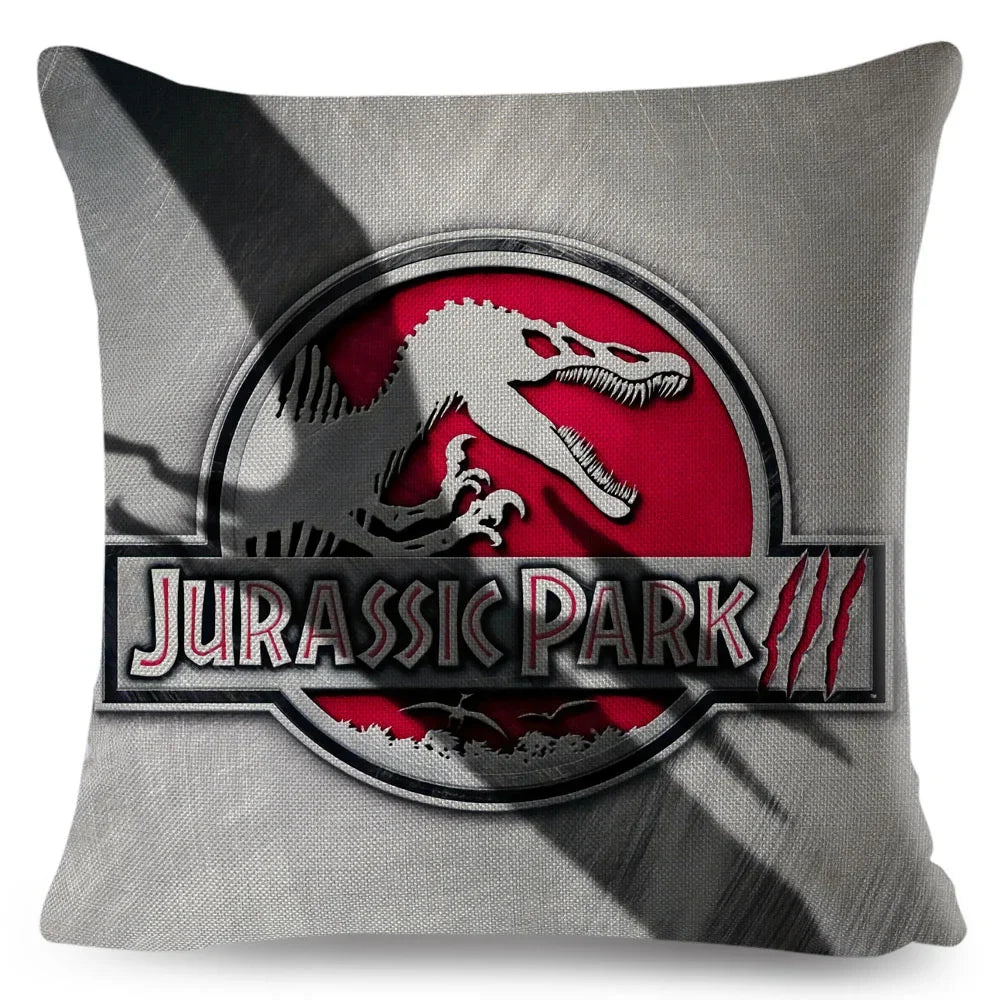 50 style Jurassic Park Logo Cushion Cover for Sofa Home Children Room Decor Dinosaur Print Pillowcase Polyester Pillow Case