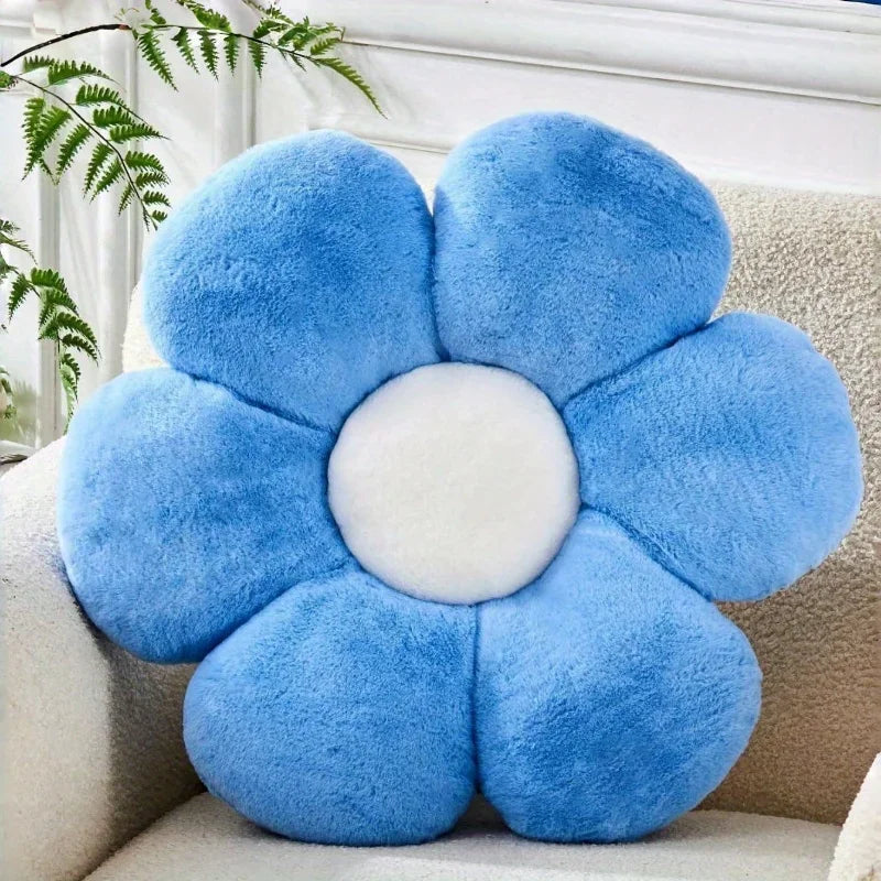 Soft Floral Shaped Plush Pillow-Polyester Fiber Decorative Cushion Charming Cozy Accessory for Living Room & Bedroom Decoration