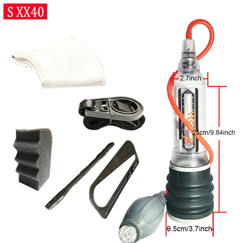 Male Vacuum Pump For Men Hydrotherapy Penis Pump Penis Enlarger Penis Enlargement Pump Cock Extender Dick Trainer Glans Sex Toys